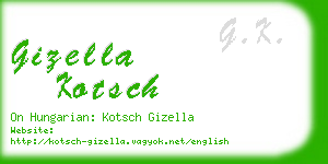 gizella kotsch business card